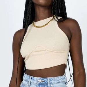 PRINCESS POLLY AUDRINA TOP BEIGE